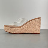 Clear Vinyl Textured Jute High Platforms