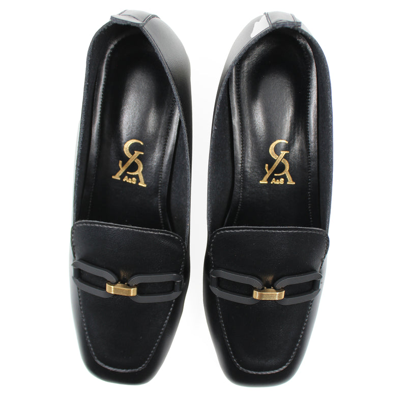 EMBELLISHED CHAIN DETAIL LOAFERS