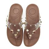 Studded Transparent Strap Platform Flipflops