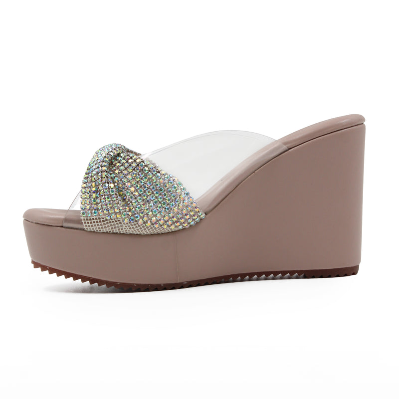 EMBELLISHED VINYL HIGH PLATFORMS