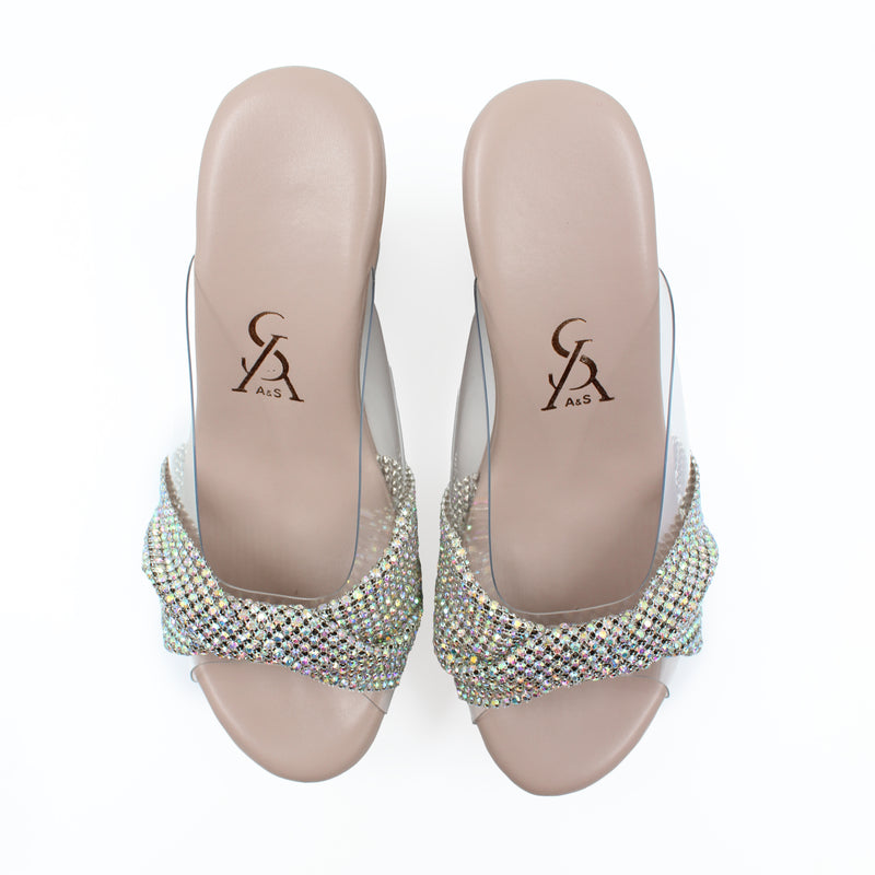 EMBELLISHED VINYL HIGH PLATFORMS