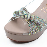 EMBELLISHED VINYL HIGH PLATFORMS