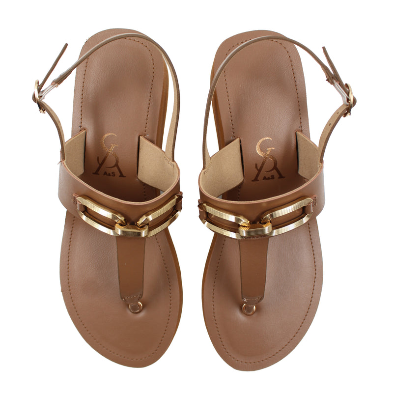 CUSHIONED BUCKLE DETAIL SANDALS