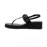 CUSHIONED BUCKLE DETAIL SANDALS