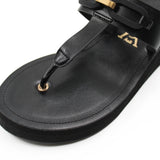 CUSHIONED BUCKLE DETAIL SANDALS