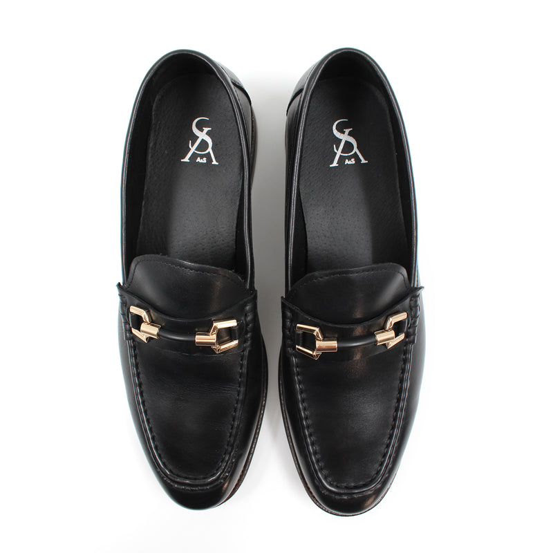 Formal Moccasins with Buckle Detail