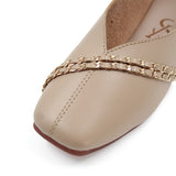 Interwined Chain Detail Ballerinas