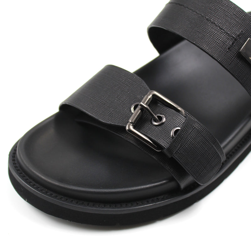 Cushioned Buckle Detail Sandals