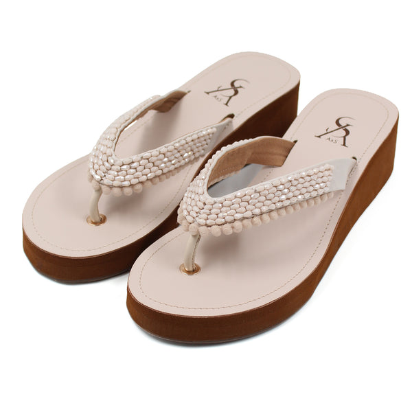 Embellished Flip Flop Platforms