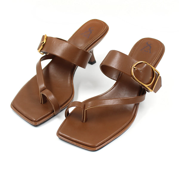 Buckle Detail One Toe Heels