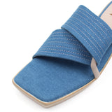 Cross Strap Thread Detail Wedges