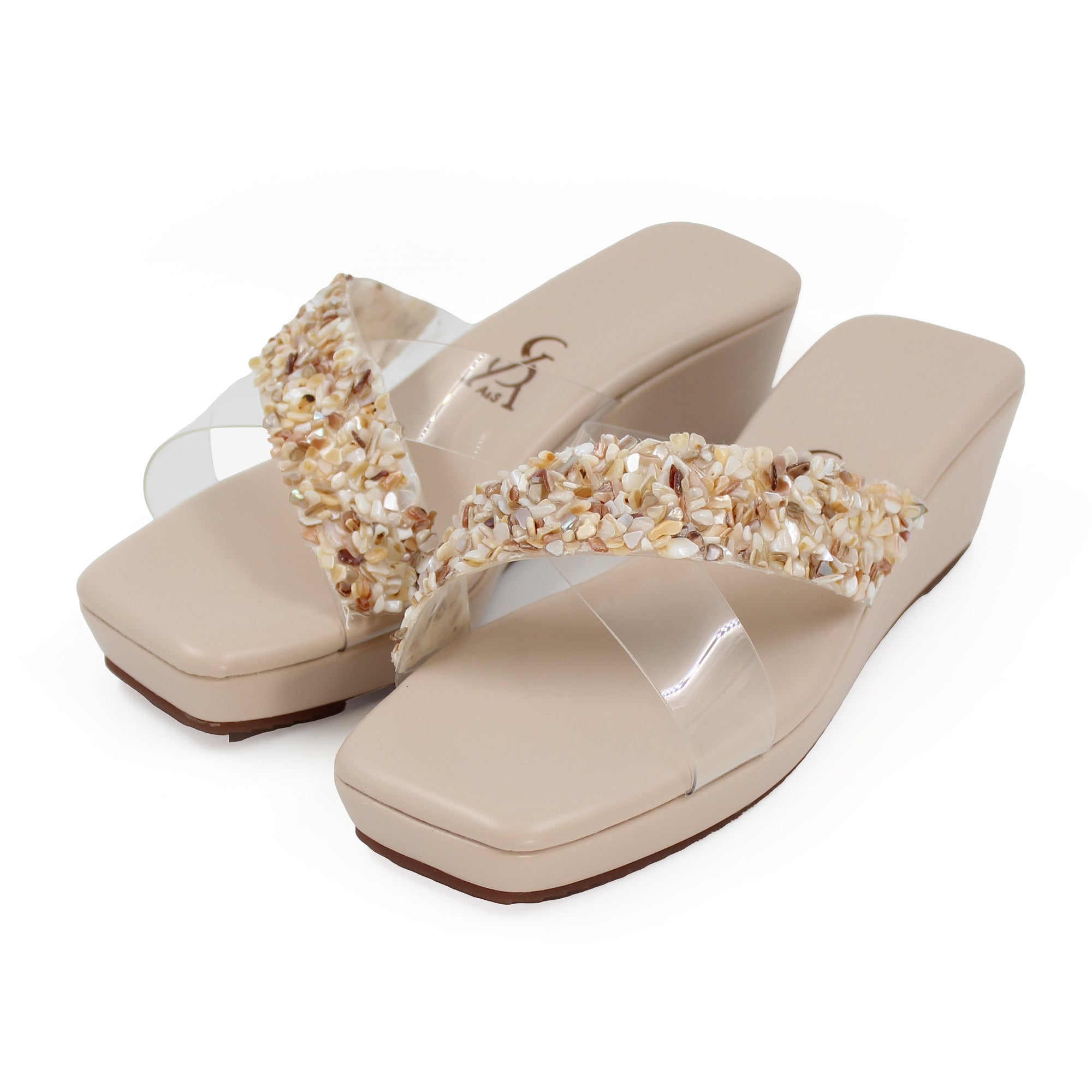 Shell Embossed Wedges