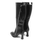 Pointed toe zip detail long boots