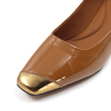 Golden tip detail heels