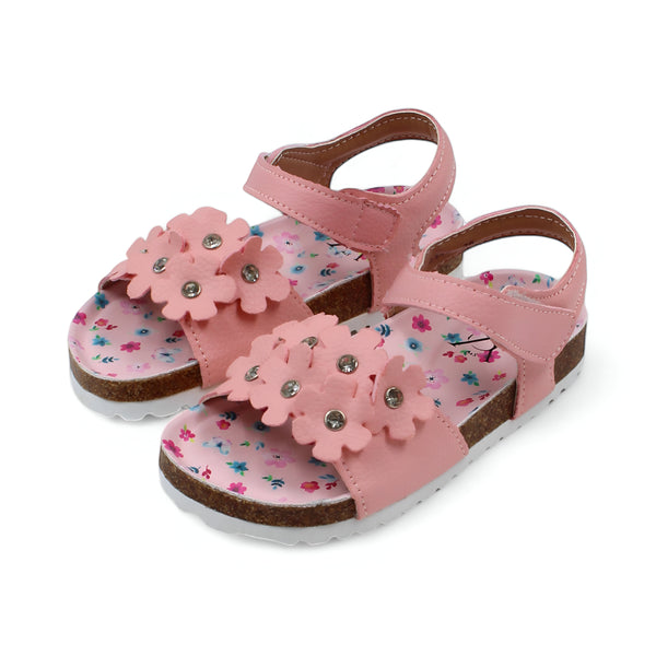 Floral Embossed Daisy Sandals