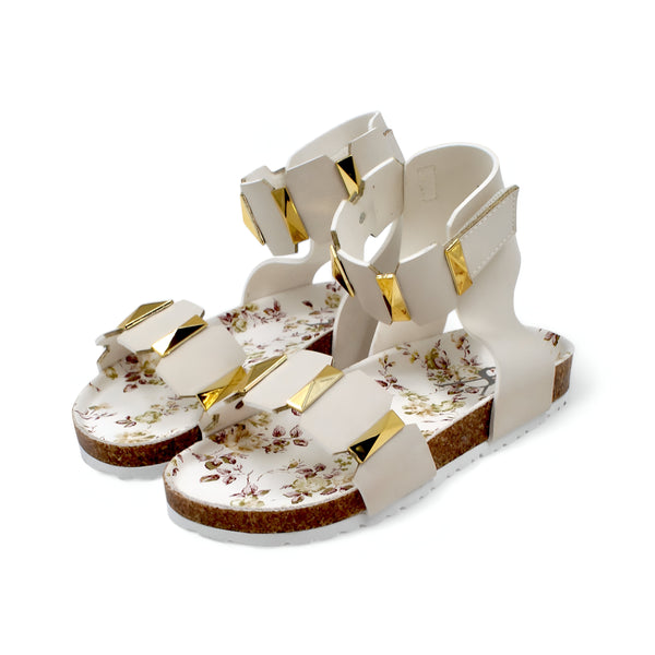 Metallic Accented Princess High Strap Sandals