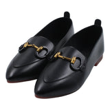 BUCKLED POINTED TOE LOAFERS