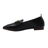 BUCKLED POINTED TOE LOAFERS