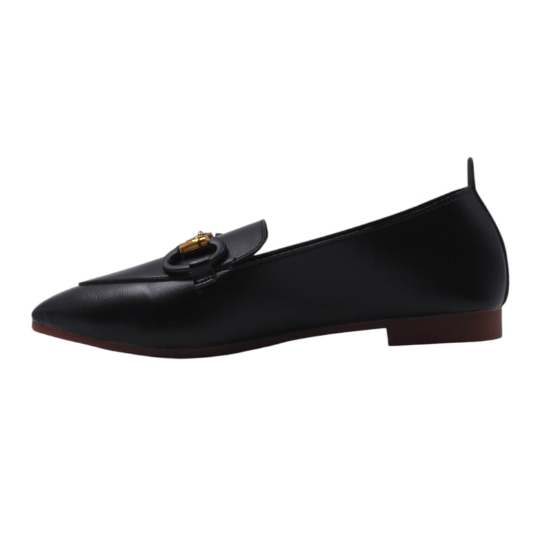 BUCKLED POINTED TOE LOAFERS