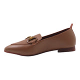 BUCKLED POINTED TOE LOAFERS