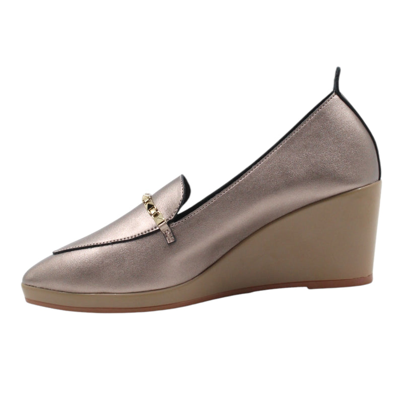 METALLIC POINTED TOE WEDGES