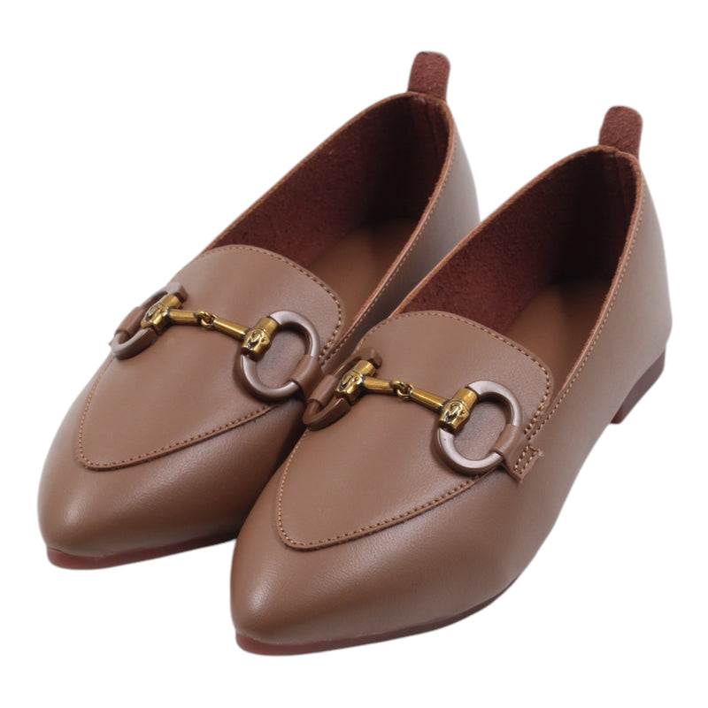 BUCKLED POINTED TOE LOAFERS