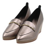 METALLIC POINTED TOE WEDGES