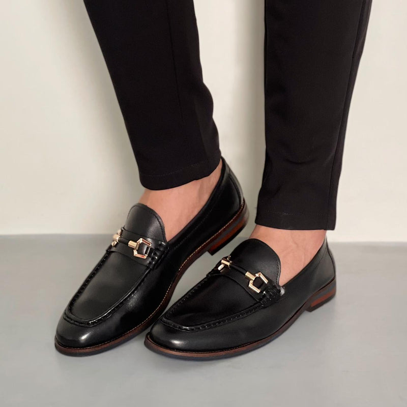 Formal Moccasins with Buckle Detail