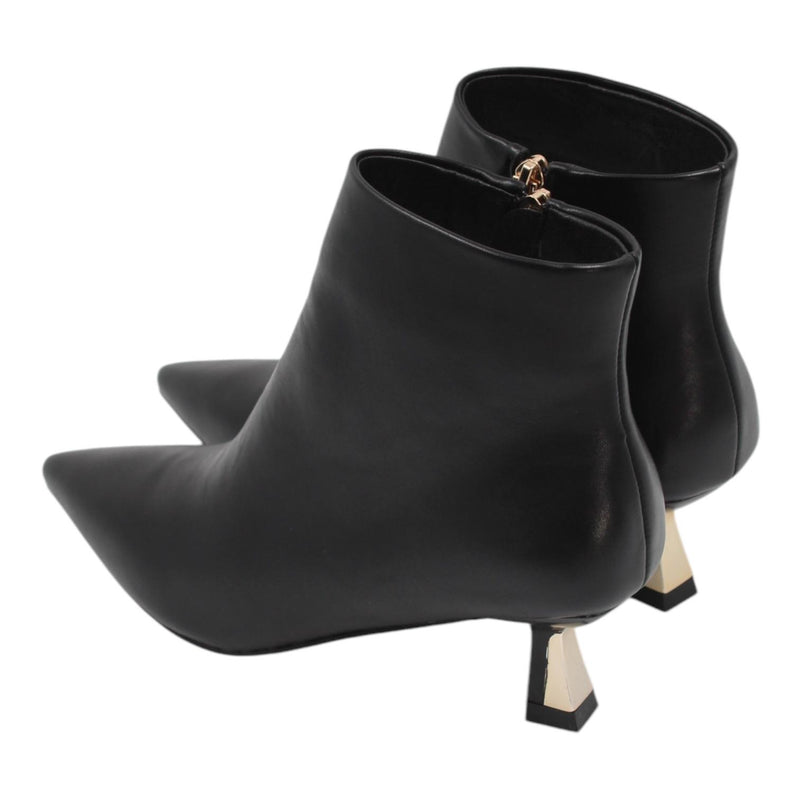 Pointed Toe Kitten Heel Boots