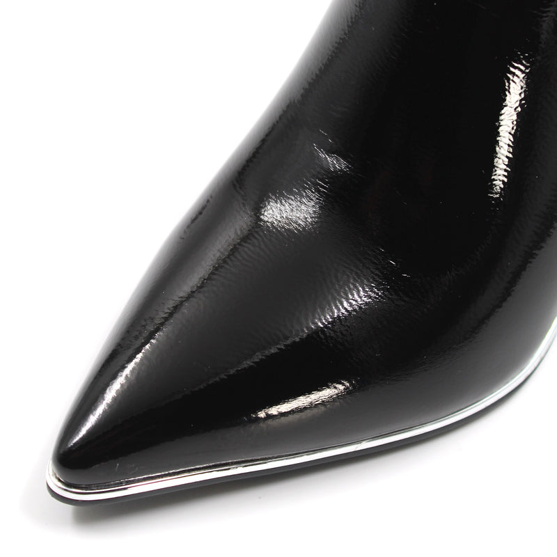 Pointed Toe Metallic Detail Boots